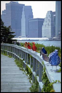 Birds installed at Empire-Fulton Ferry State Park