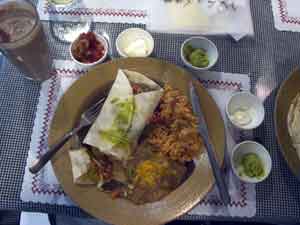 Mexican Dish and Milk Shake