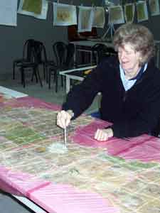 Jane working on site map
