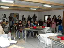 Students listening to Jane