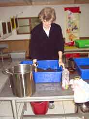 Jane making paper