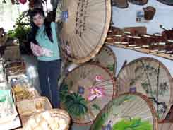 many paper umbrellas