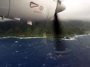 flying into Lanyu Island