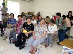 Ladies in the workshop at the power point lecture