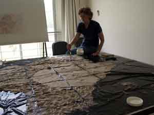 Jane working on site map