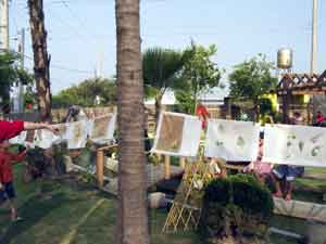 paper haning on the line