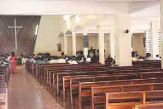 inside Lutheran church in Arush
