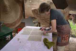 Jane making Tanzania map